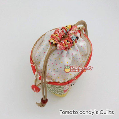 No.150 Magic small pouch, Drawstring zipper, Hand Sewing Pattern Only, YouTube Tutorial, No Written Instructions, Instant Download PDF.