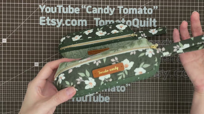 No.246 Oval zipper pouch. Hand Sewing Pattern Only, YouTube Tutorial, No Written Instructions, Instant Download PDF.