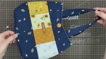 No.260 Patchwork small Bag and Pouch pattern. Hand Sewing Pattern Only, No Written Instructions, YouTube Tutorial,  Instant Download PDF.