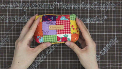 No.188 Small hand pouch. Hand Sewing Pattern Only, YouTube Tutorial, No Written Instructions, Instant Download PDF.