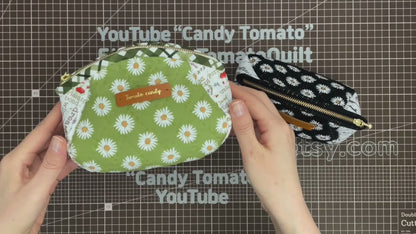 No.231 Voluminous zipper pouch. Hand Sewing Pattern Only, YouTube Tutorial, No Written Instructions, Instant Download PDF.