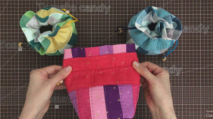 No.161 String pouch / Korea lucky pouch. Hand Sewing Pattern Only, YouTube Tutorial, No Written Instructions, Instant Download PDF.