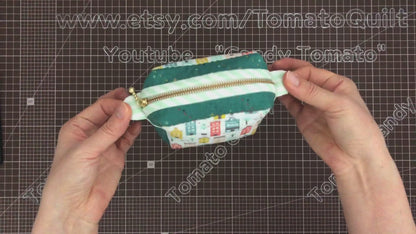 No.157 Mini pouch & pencil case, No written instructions, Only PDF hand-sewing pattern, YouTube tutorial.