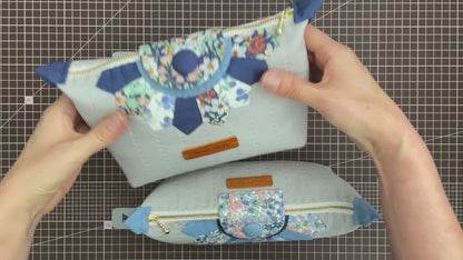 No.286 Quilted Dresden Daily Zipper Pouch, PDF Pattern Only, Hand Sewing, No Written Instructions, YouTube Tutorial