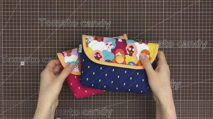 No.170 Pocket pouch. Hand Sewing Pattern Only, YouTube Tutorial, No Written Instructions, Instant Download PDF.