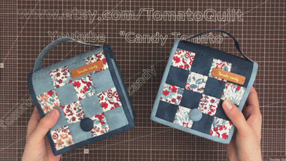 No.181 Patchwork stand pouch. Hand Sewing Pattern Only, YouTube Tutorial, No Written Instructions, Instant Download PDF