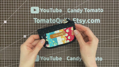 No.278 Simple Patchwork Card Wallet, PDF Pattern Only, Hand Sewing, No Written Instructions, YouTube Tutorial